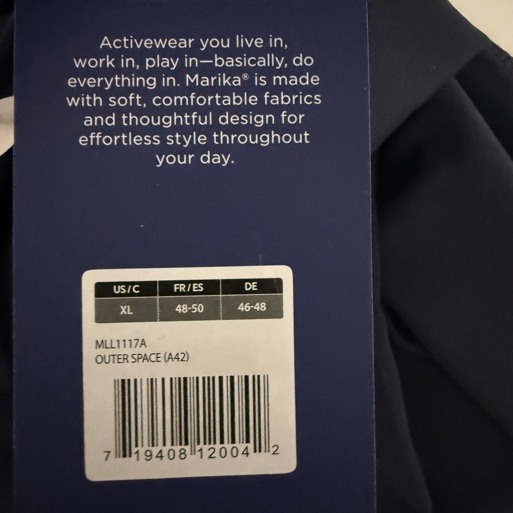 2/$25 NWT Marika Jade Navy Yoga Leggings xl - Picture 4 of 4